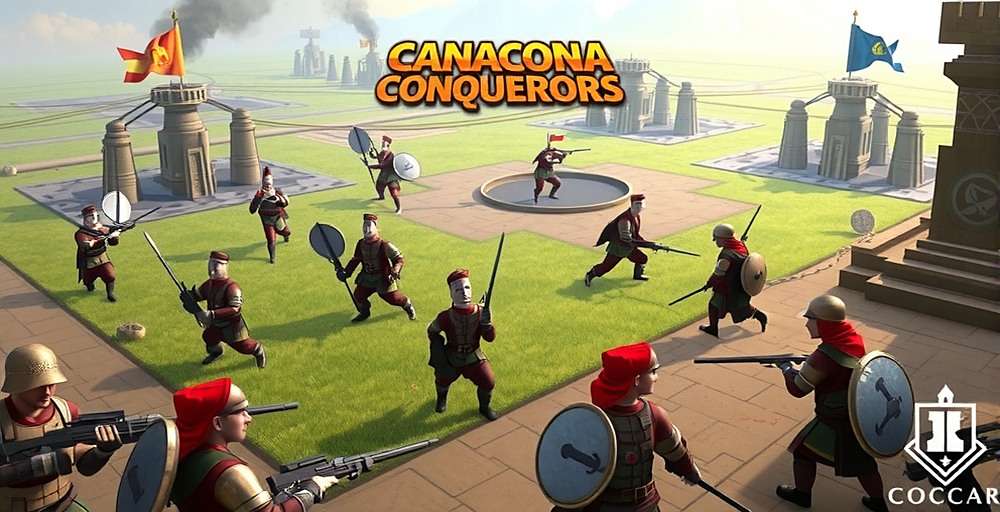 Canacona Conquerors battle scene showing strategic placement of different military units